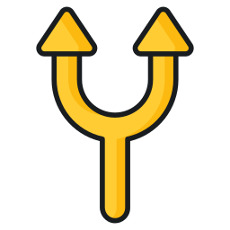 flechas divididas icono