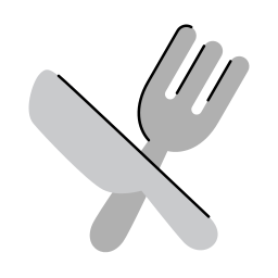 forchetta e coltello icona
