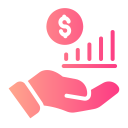 Increasing revenue icon