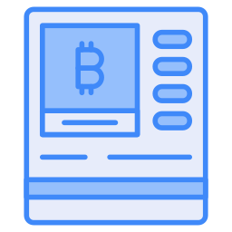 cajero automático de bitcoins icono