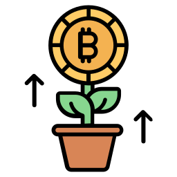 bitcoin-groei icoon