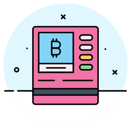 cajero automático de bitcoins icono