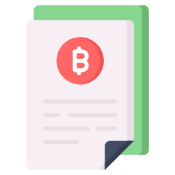 documentos bitcoin icono