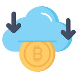 Cloud mining icon