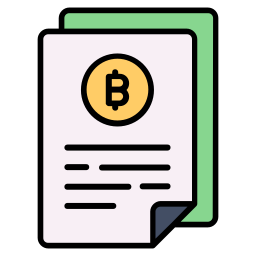 documentos bitcoin Ícone