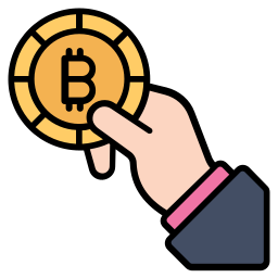 płatność bitcoinem ikona