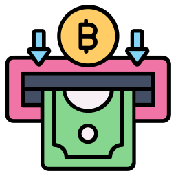 Bitcoin withdraw icon