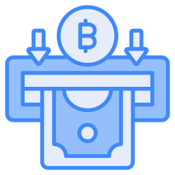 Bitcoin withdraw icon
