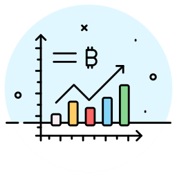 estadísticas de bitcoins icono
