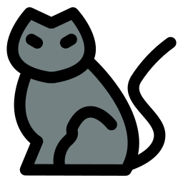 schwarze katze icon