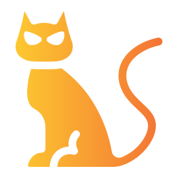 schwarze katze icon