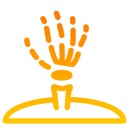 huesos de la mano icono