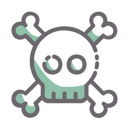 Skull and bones icon