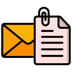 archivo adjunto de correo icono