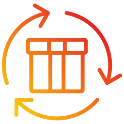 caja de devolución icono