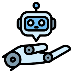 Robot assistant icon