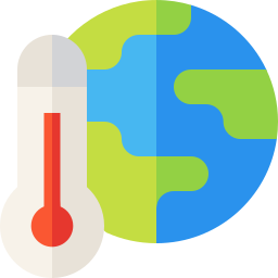 il riscaldamento globale icona