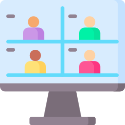 online bijeenkomst icoon