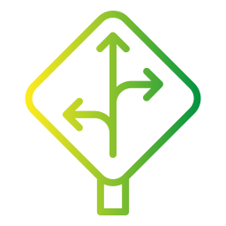 Direction sign icon