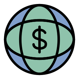 dinero en línea icono
