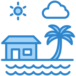 Beach resort icon