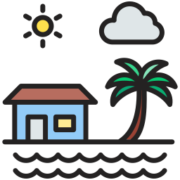 Beach resort icon