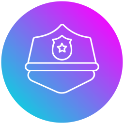 cappello della polizia icona