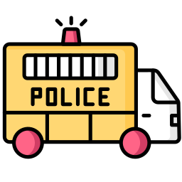 furgoneta de policia icono