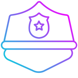 Полицейская шляпа иконка