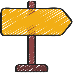 Direction sign icon