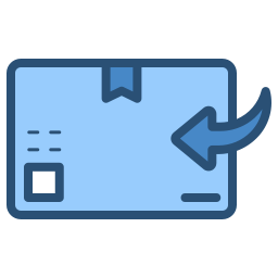 caja de devolución icono