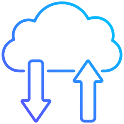 archiviazione nel cloud icona