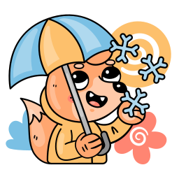 Snowing sticker