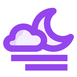 Foggy night icon