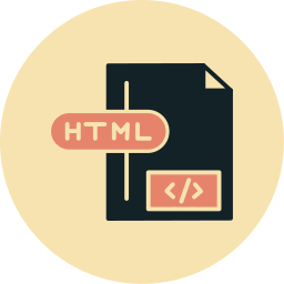 fichier html Icône