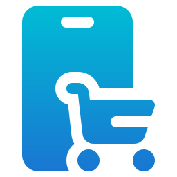 Mobile shopping icon