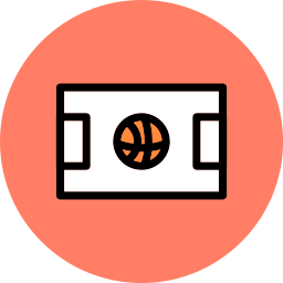 basketbalveld icoon