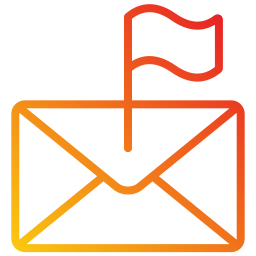 correo electrónico marcado icono