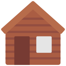 cabana de madeira Ícone