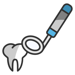 tandheelkundige spiegel icoon