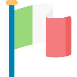 italienische flagge weht icon