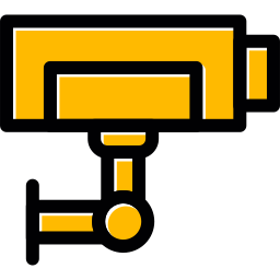 telecamera a circuito chiuso icona