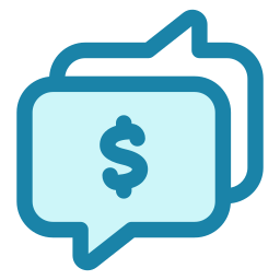 Money talk icon