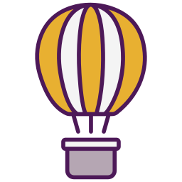 Hot air balloon icon