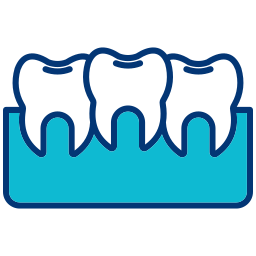 dentes apinhados Ícone