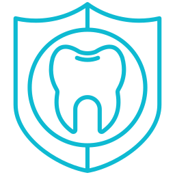 protezione dentale icona