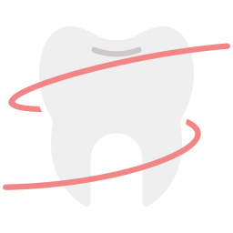 limpieza con hilo dental icono