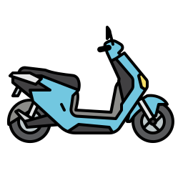 bicicletta da scooter icona