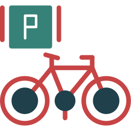 parcheggio biciclette icona