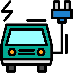 cargador de vehículo eléctrico icono